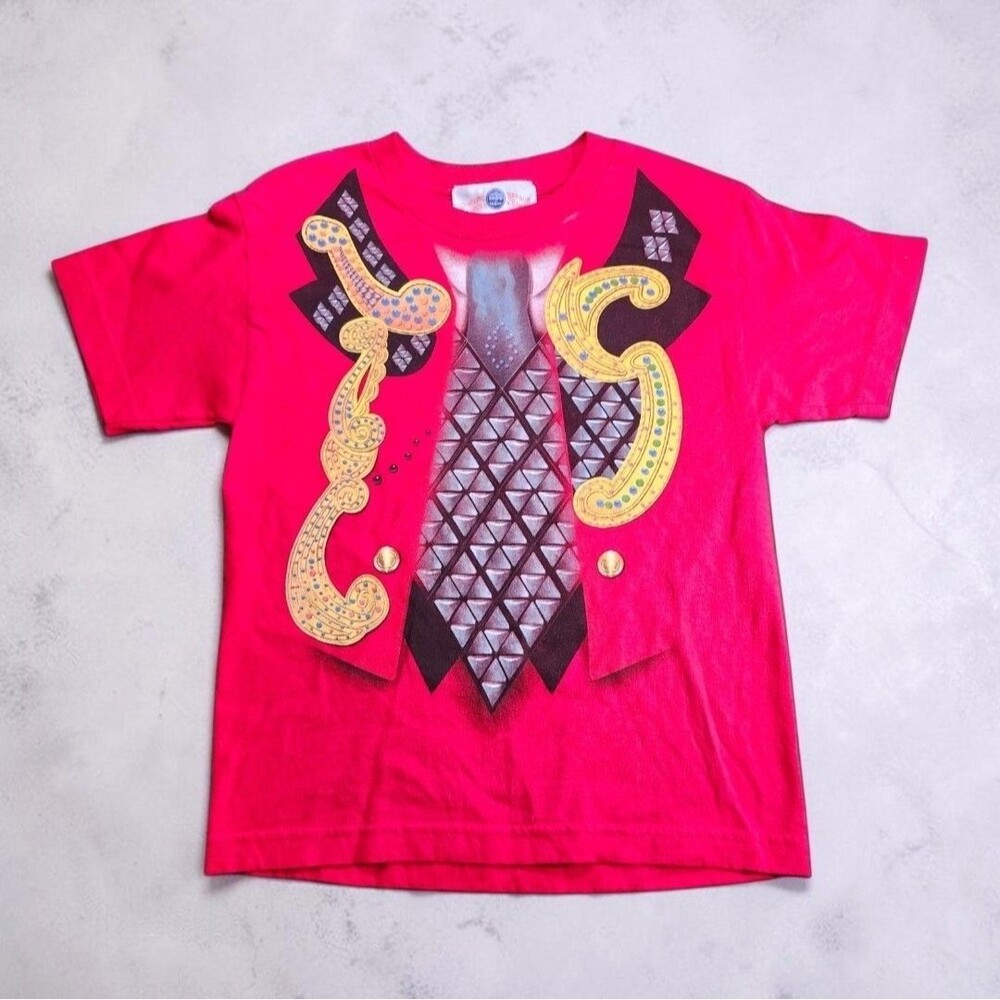 Vintage Ringling Bros Circus Ringmaster Shirt Red Youth S Costume Illusion Rare